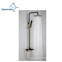 Brass Bathroom Shower Set Thermostatic Shower(ash1209) Black Gold New Contemporary Bath & Shower Faucets Single Handle Polished